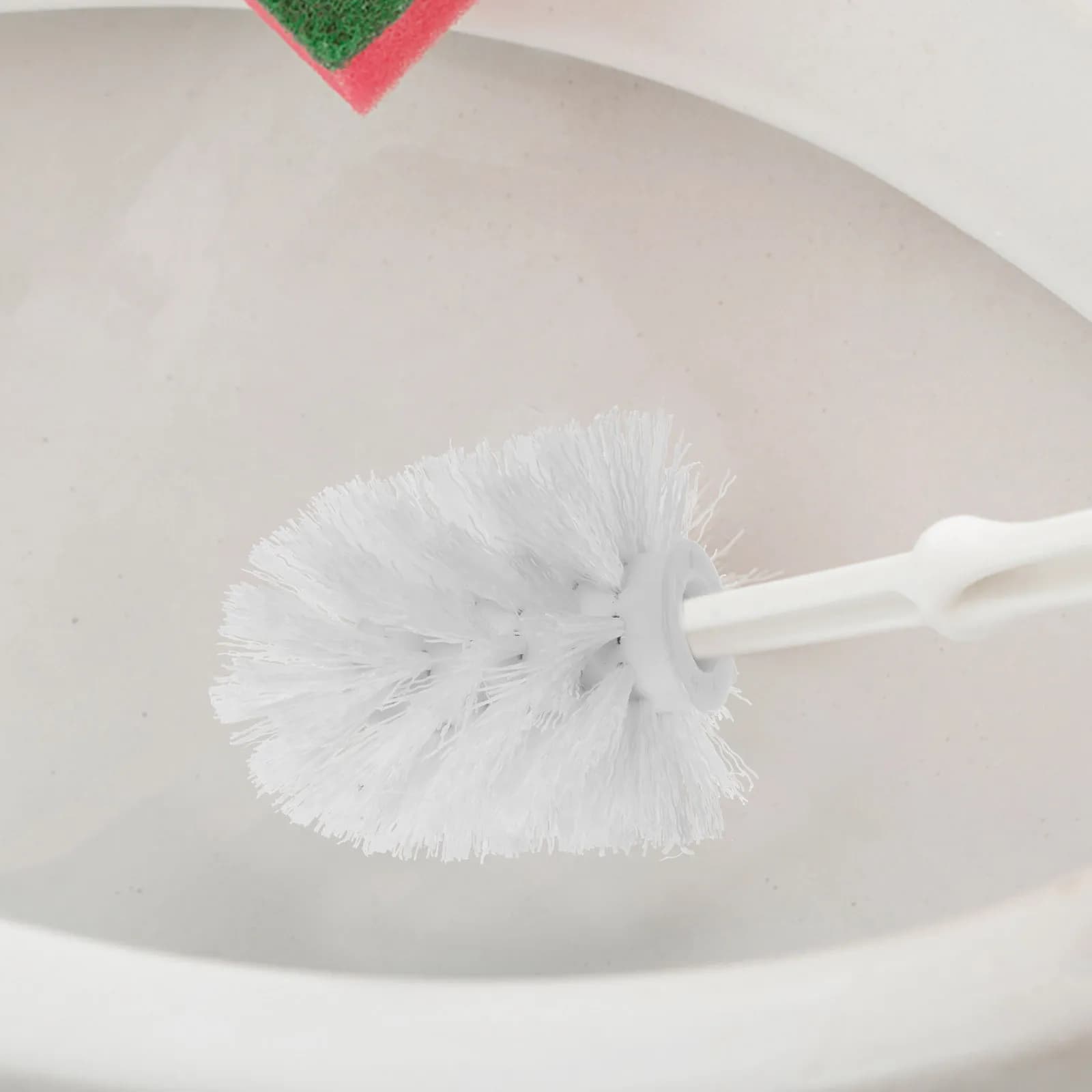 2 Pezzi Testine di Ricambio per Spazzola WC, Setole Rigide Resistenti per WC a Scarico Basso, Pulizia del Bordo, Ricarica Spazzola per Bagno e Cucina