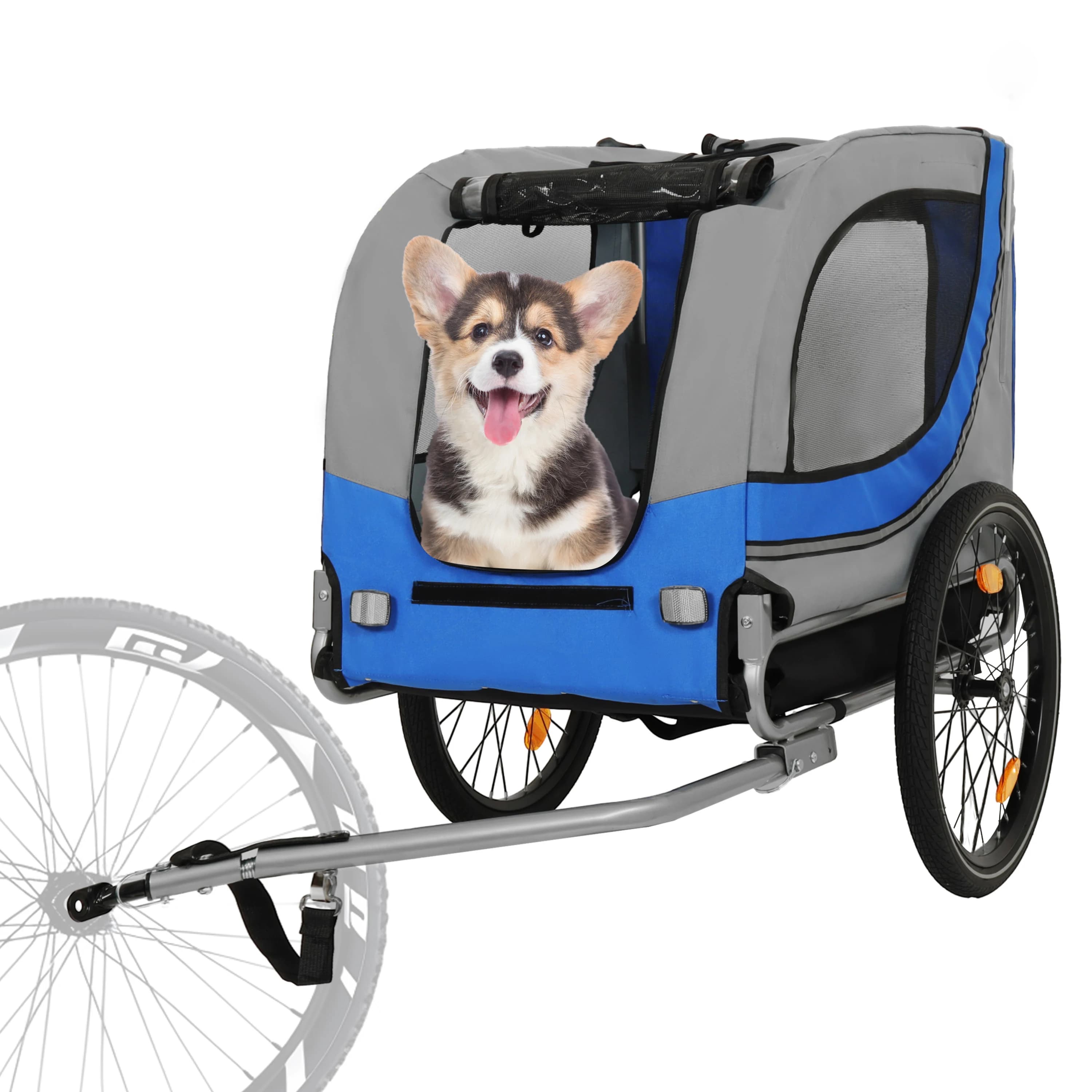 High Quality Pet Trailer Outdoor Foldable Cargo Trailer Stroller Jogger for Bike 2 in 1 Dog Bike Bicycle With Wheels