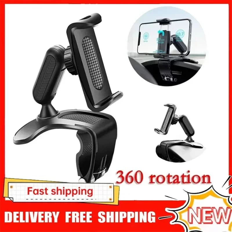 New Car Phone Support, Easy Clip Mount, Universal Multifunctional Dashboard Support, GPS Navigation Bracket