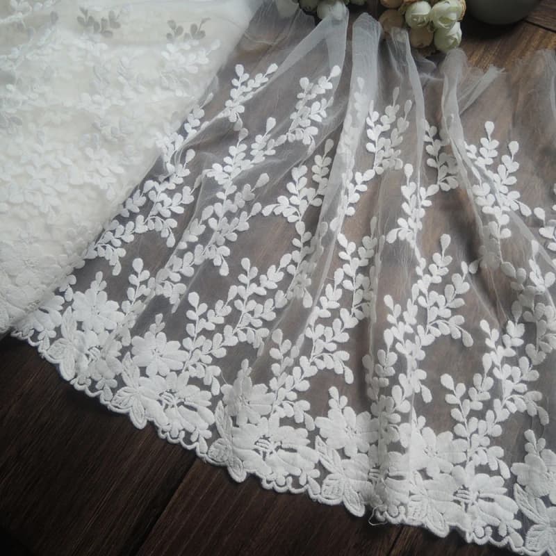 Decorative Cotton Lace DIY Accessories Embroidery Lace Edge Connection Clothing Decoration Curtains Sofa Width 33cm X643