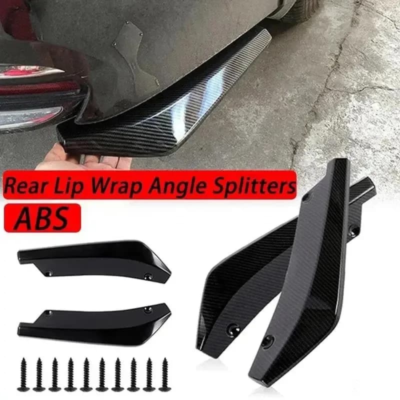 1 pair For 4 Series F32 F33 F36 G22 G23 G26 Rear bumper Lip Wrap Angle Diffuser Splitter Canard Spoiler