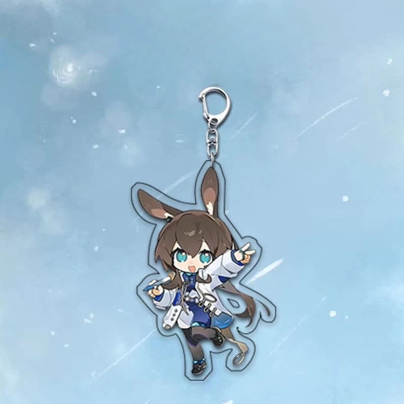 Arknights Amiya Chongyue Crepuscolo Simpatico personaggio anime creativo Zaino periferico Ciondolo Portachiavi versatile personalizzato per cartoni animati