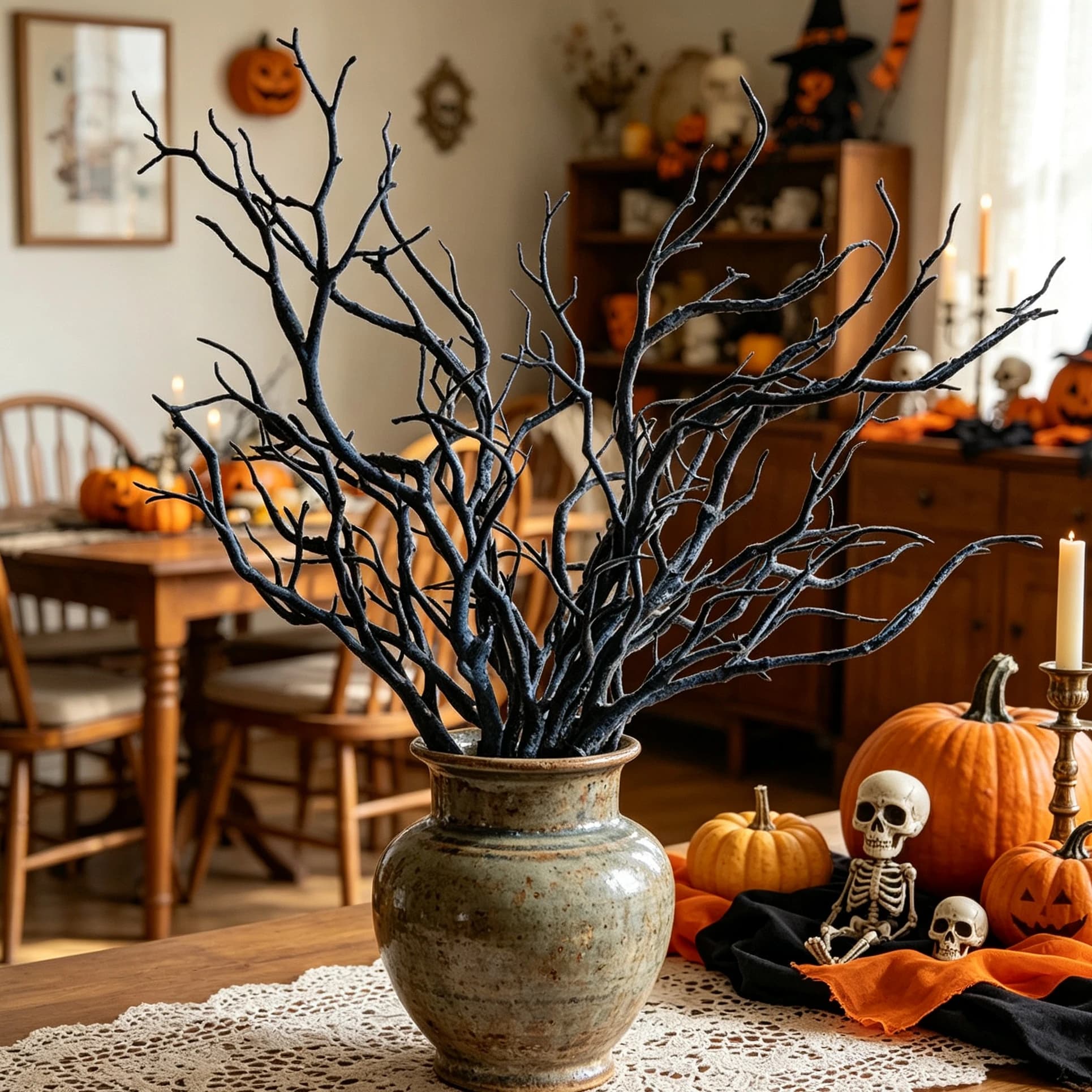 Plastic Branch Artificial Fake Antler Shaped Tree Plants Twigs Branch Home Room Halloween Christmas Tree Wedding Table Decora