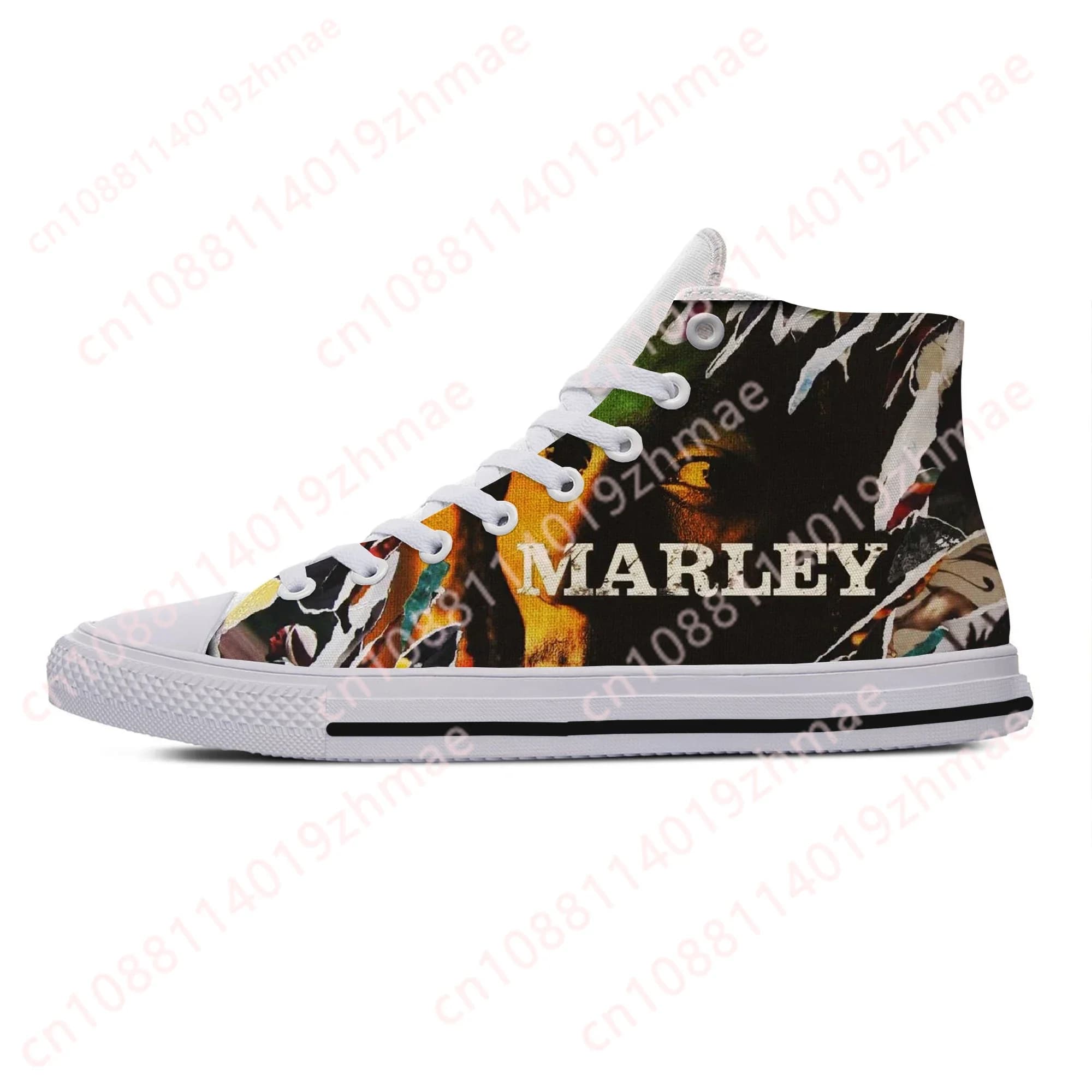 Summer Fashion Woman Man Lightweight Sneakers Casual Board Shoes High Quality Hot Cool Bob Marley High Top Latest Canvas Shoes