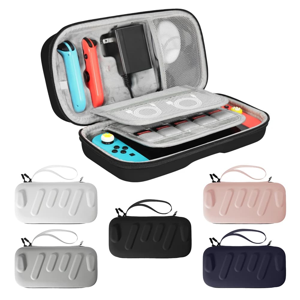 Custodia Portatile Anti-Graffio per Nintendo Switch/Switch OLED, Borsa Grande con Guscio Rigido per Console e Accessori Gaming