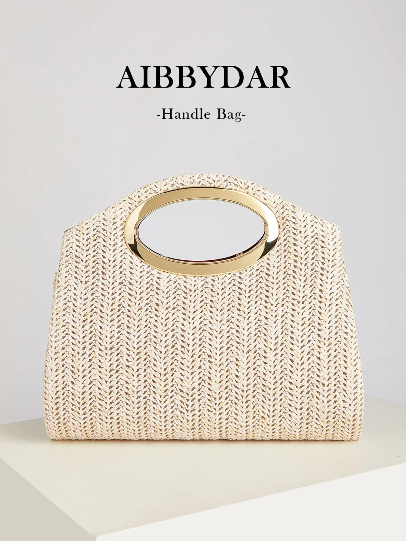 Nuova Borsa Intrecciata alla Moda per Donne, Versatile per Vacanze, Spiaggia, Lavoro, Casual, Semplice, Essenziale per Vacanze al Mare