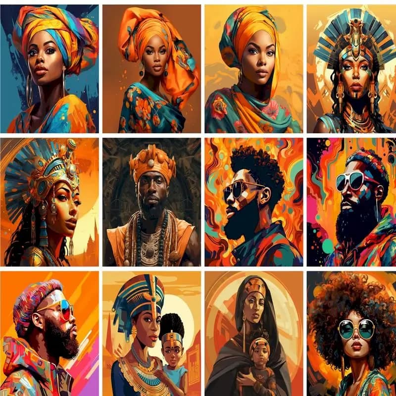 GATYZTORY DIY HandPainted Oil Painting 60x75cm Paint By Numbers For Adults Kits Portrait Picture Paint Home Decoration Diy Gift