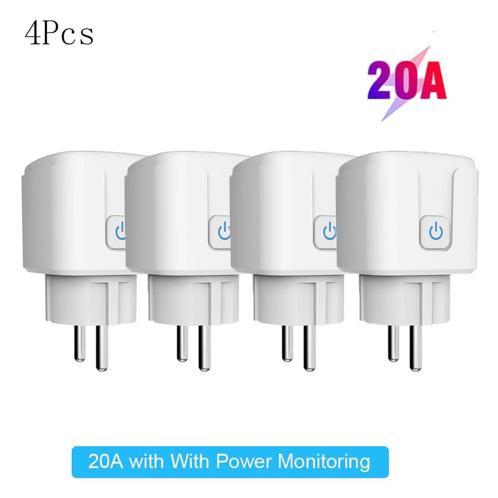 Intelligent socket Tuya Zigbee EU 16A/20A with Consumption Monitoring, Timer and Vocal Control, Compatible with Alexa, Google Home, Alice and Tuya