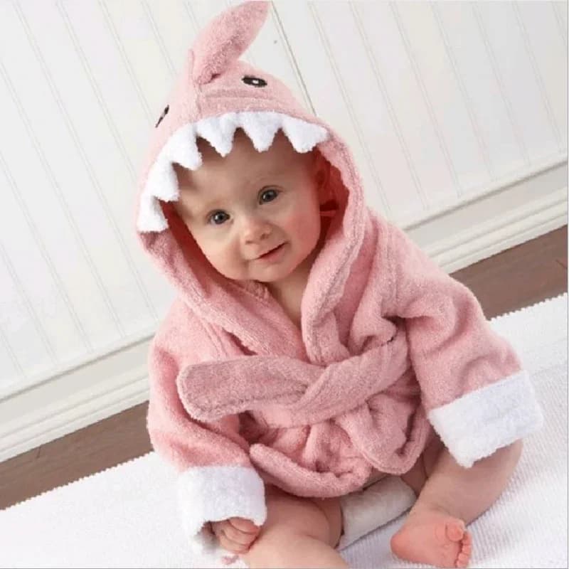 Soft bathrobe for children with hood in the shape of animated cardboard - 2-6 years Boys and girls Nightwear Swimwear and towel good quality Practical dress for children