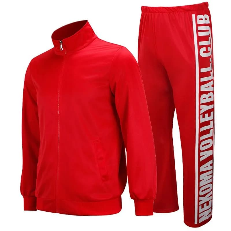 Haikyuu Nekoma High School Cosplay Costume Red Volleyball Jacket And Pants Sport Tracksuit For Comic Con Halloween