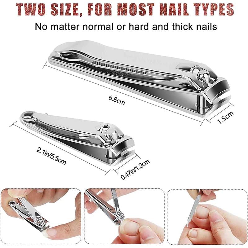 Spray-resistant nail cutters, stainless steel scissors for nail beauty tools, for hard nails, wide and durable knives