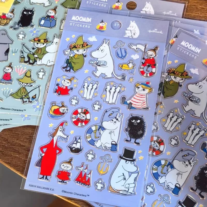 Moomin Cartoon Decorative Stickers DIY Craft Supplies for Journal Notebook Phone Laptop Scrapbook Decor Lovely Decal Stickers