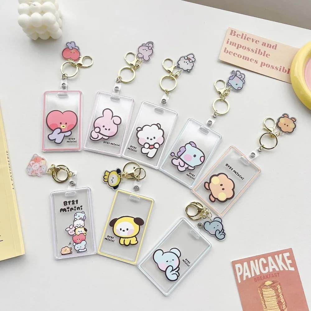K-pop new bt21 card case - student ID bus meal card case - chest plate for student meal c meal card protection