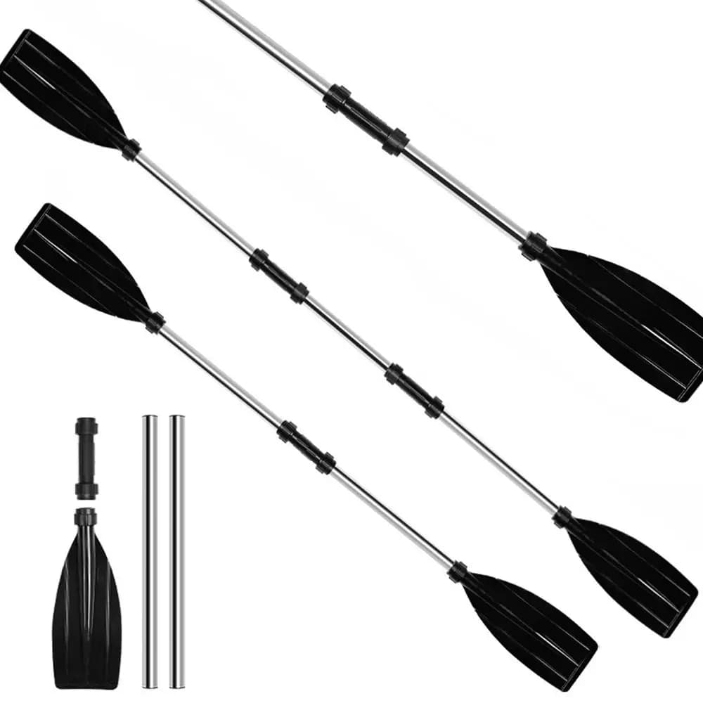 Pagaie per kayak ricreative in lega di alluminio addensate design anti-torsione remi per canoa rimovibili per barche portatili all'aperto