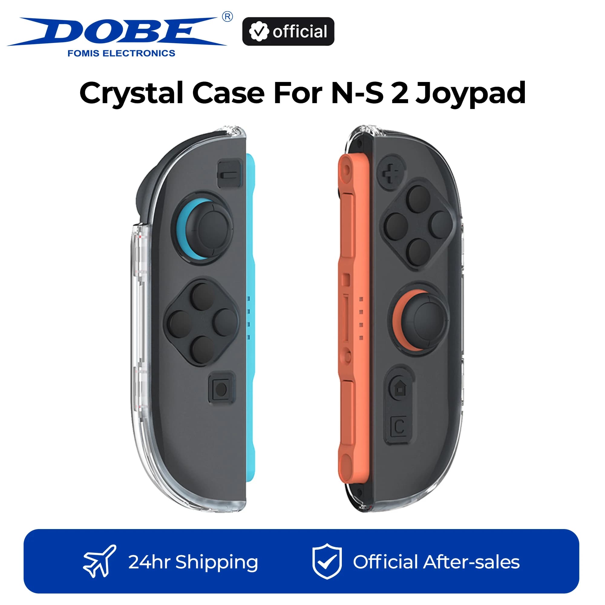 Custodia rigida in cristallo DOBE per controller Switch 2 | Cover Protettiva Ultra Sottile per Accessori Joypad Switch 2, in PC Trasparente