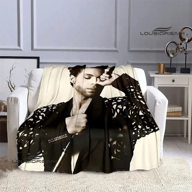 Singer Prince Purple Rain printied blanket warm beautiful flannel soft and comfortable blanket home travel blanket birthday gift