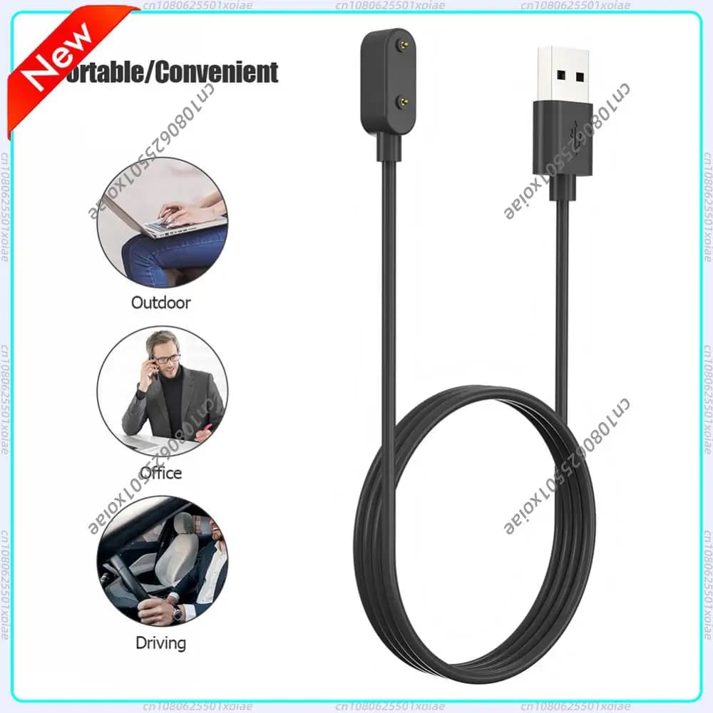 Adattatore per caricabatterie USB per orologio, cavo di ricarica per smartwatch da 100 cm, cavo di ricarica per orologio da polso altamente stabile per Huawei Band 8 Smart Band
