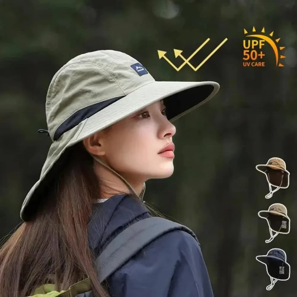 Panama Hats Unisex Summer in Tesa Larga Waterproof and Fast Drying, Bucket Hats with Visiera for Exterior, Breathable Sun Hat on the Net with Protection for the Collo