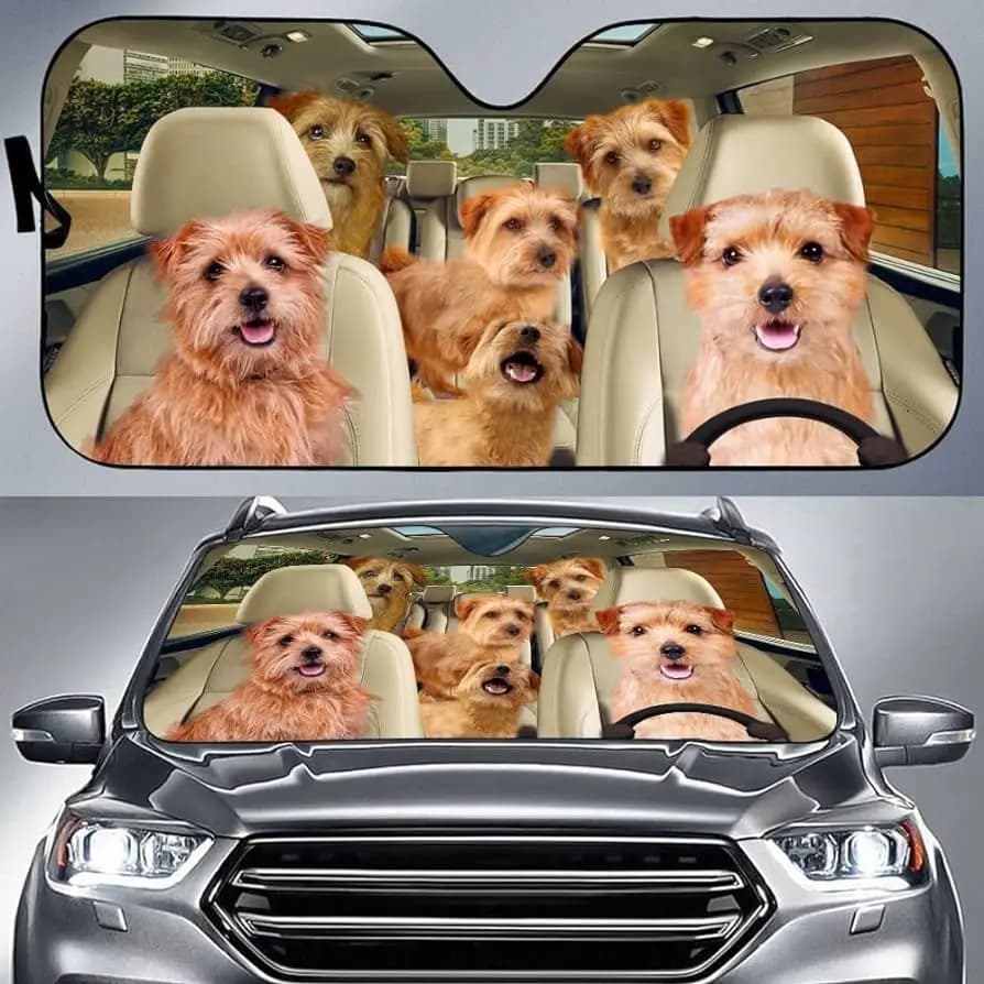 Parasole per auto Norfolk Terrier, decorazione per auto Norfolk Terrier, parabrezza per cani, regalo per gli amanti dei cani, parasole per auto per cani, regalo per la mamma, G