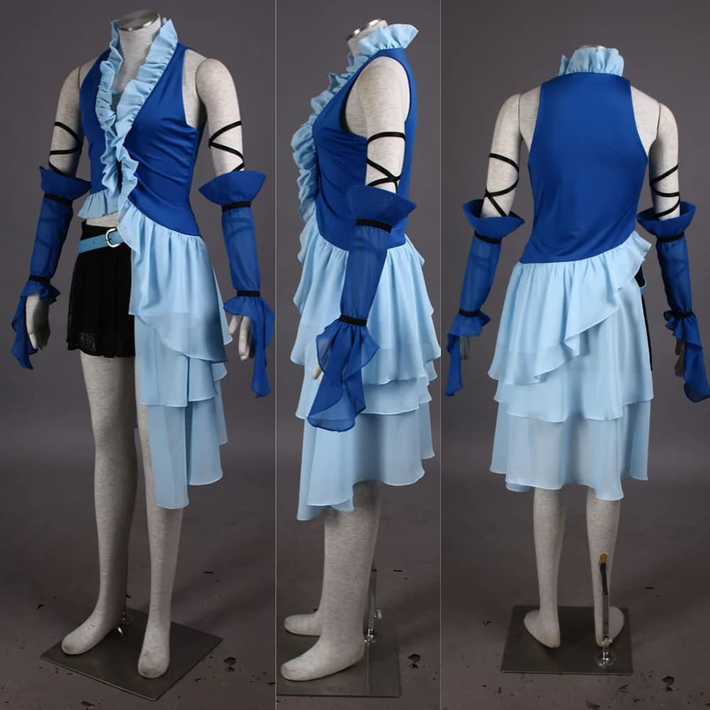 Gioco FF10 Yuna Costume Cosplay Fantasy XII Yuna Songstress Dress Top Shorts Outfit Set completo Donna Abiti Anime Custom Made