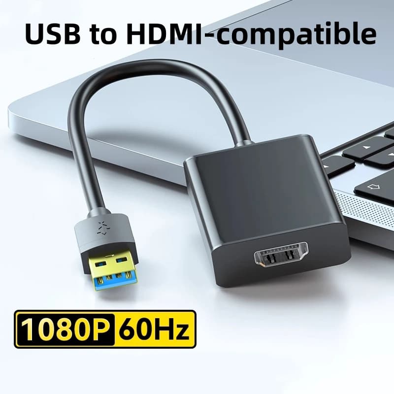 Convertitore compatibile da USB 3.0 a HDMI Scheda adattatore video 1080P a 60 Hz con chip integrato per PC portatile Windows11/10 MacOS10.15