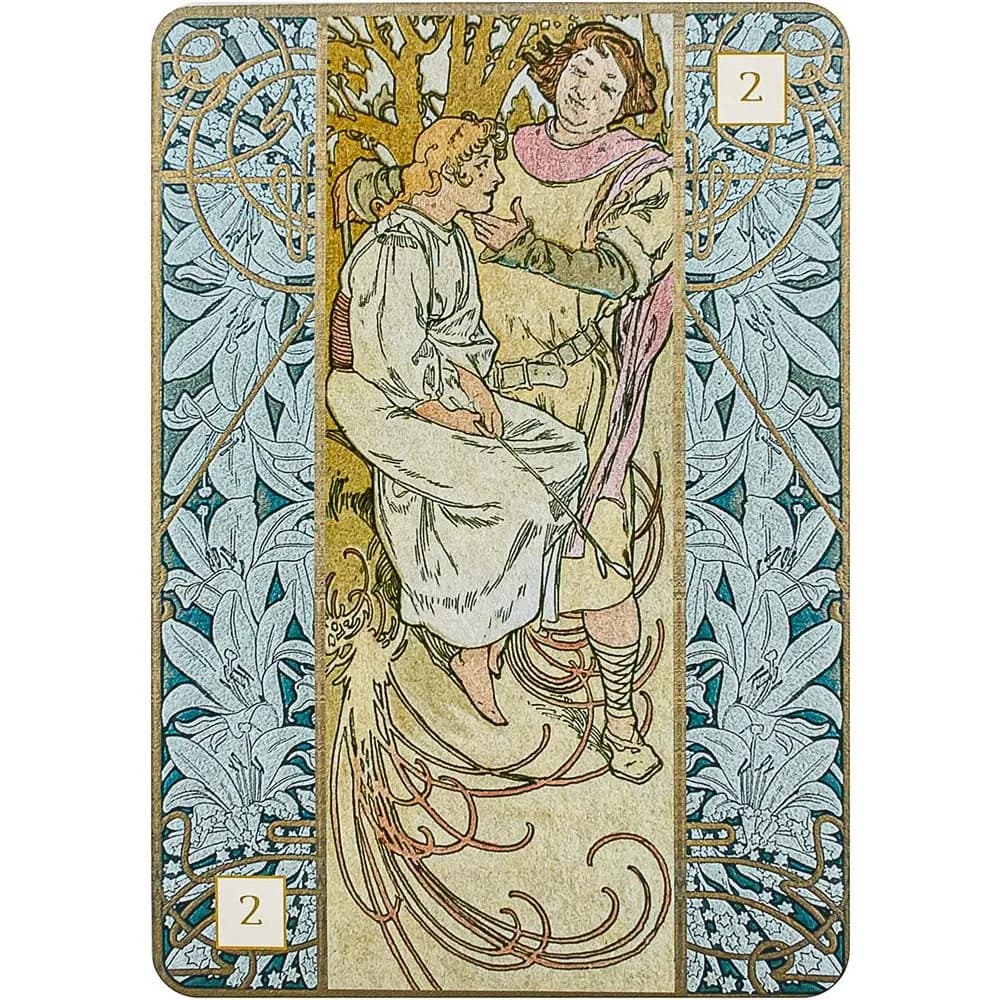 10.4*7.3cmAlfons Maria Mucha Oracle Cards 36 pezzi di carte dall'opera d'arte originale Movimento Art Nouveau
