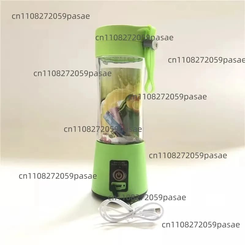 380 ML High Quality Portable Blender with 6 Orange Plastic Rechargeable Blades
