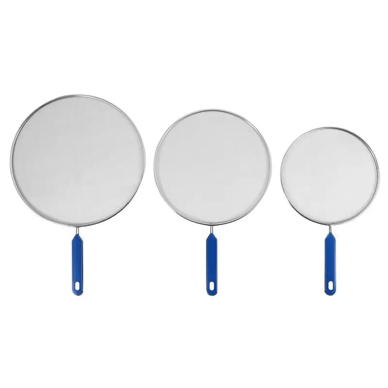 AT21-3 Pack Grease Splatter Screen For Frying Pan Cooking,Stainless Steel Guard,Hot Oil Shield To Stop Prime Burn