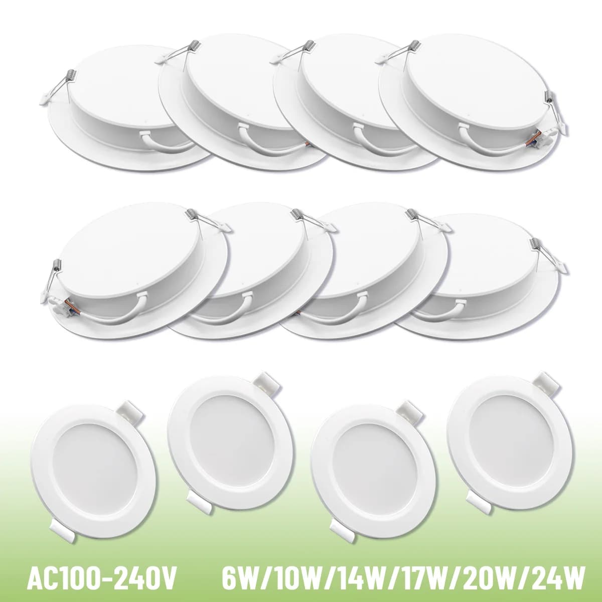 10PCS Led da incasso a tre colori luce calda illuminazione fredda 6W-24W lampada da incasso a soffitto faretto a Led per soggiorno bagno