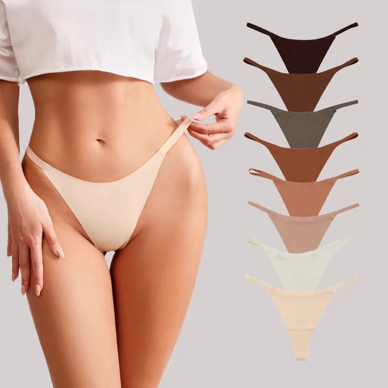 Vendita calda signore sexy T-back mutande delicate sulla pelle perizoma elasticizzato biancheria intima da donna perizoma mutandine da donna senza cuciture