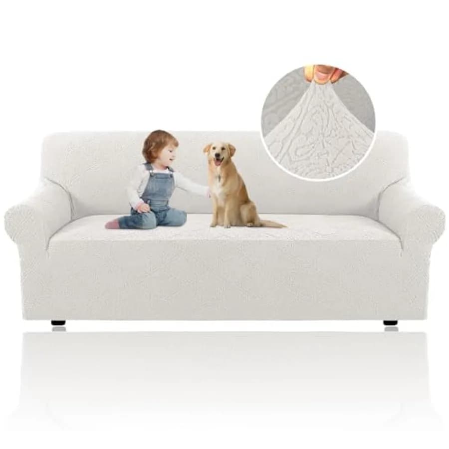 Copridivano Jacquard per Cani Lavabile 1 Pezzo Coperture per Divano Altamente Elasticizzate Antiscivolo Protezione per Mobili con Fondo Elastico Morbido