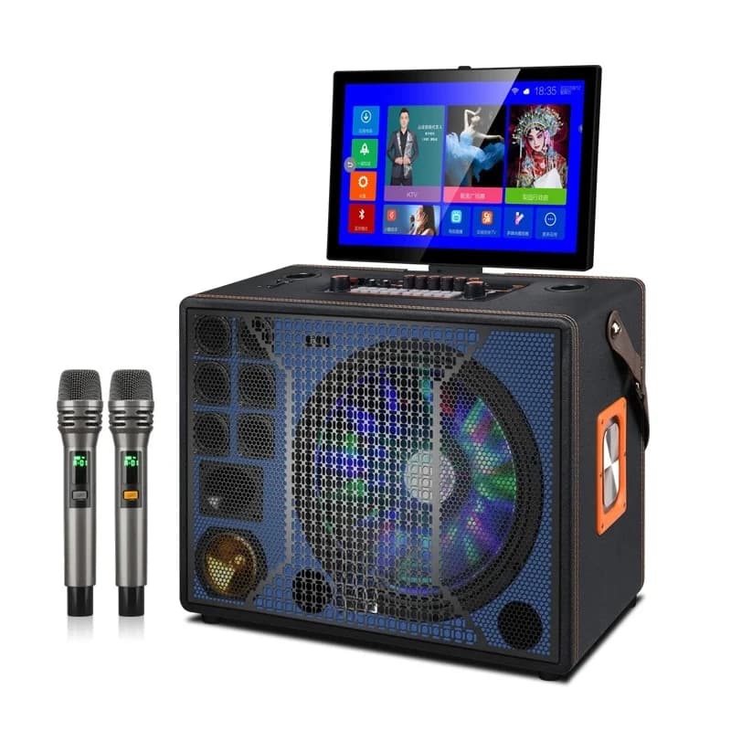 Hotsale carillon home theater Sistema karaoke Macchina Altoparlanti karaoke portatili wireless Subwoofer con display intelligente