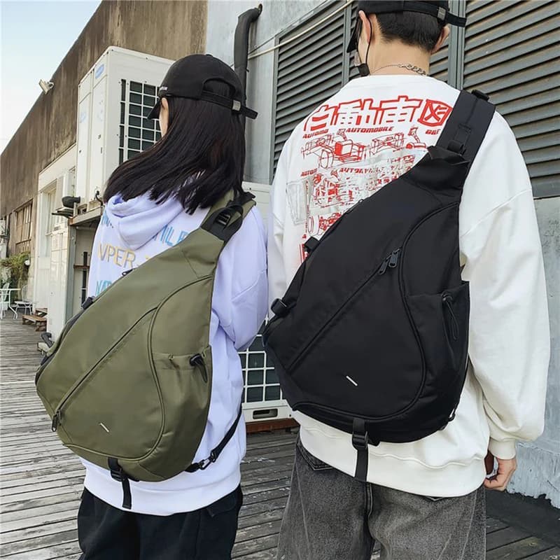 Large Capacity Crossbody Bags Unisex Solid Color Chest Packs High Quality Nylon Shoulder Bag Travel Storage Backpacks for Men