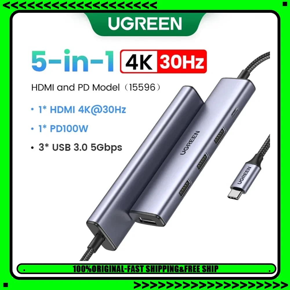 UGREEN USB C HUB 4K60Hz HDMI Adapter USB C to USB3.0 PD100W SD&TF Type C 3.1 Splitter Docking Station for MacBook Pro Air Laptop