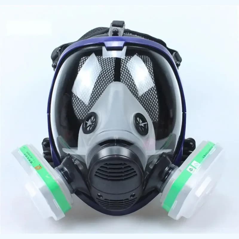 6800 7 in 1 maschera antigas chimica respiratore antipolvere filtri in silicone a pieno facciale per saldatura di laboratorio di vernici a spruzzo di pesticidi