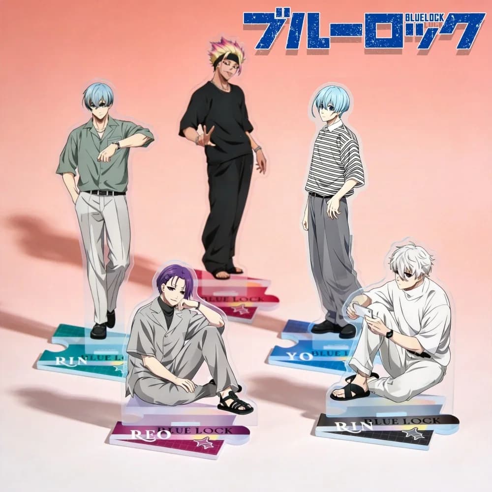 Portachiavi in acrilico Anime Blue Lock 2026 Nuovo Stile Casual Kawaii con personaggi Nagi Reo Shidou Hiyori Kurona, Decorazione da Scrivania