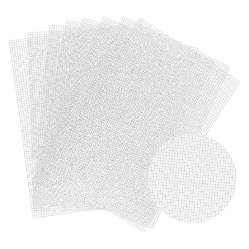 A36T-Plastic Mesh Canvas Sheets For Embroidery,Eyelet Net,Plastic Needle Point Canvas Craft DIY,Knitting Crochet Projects