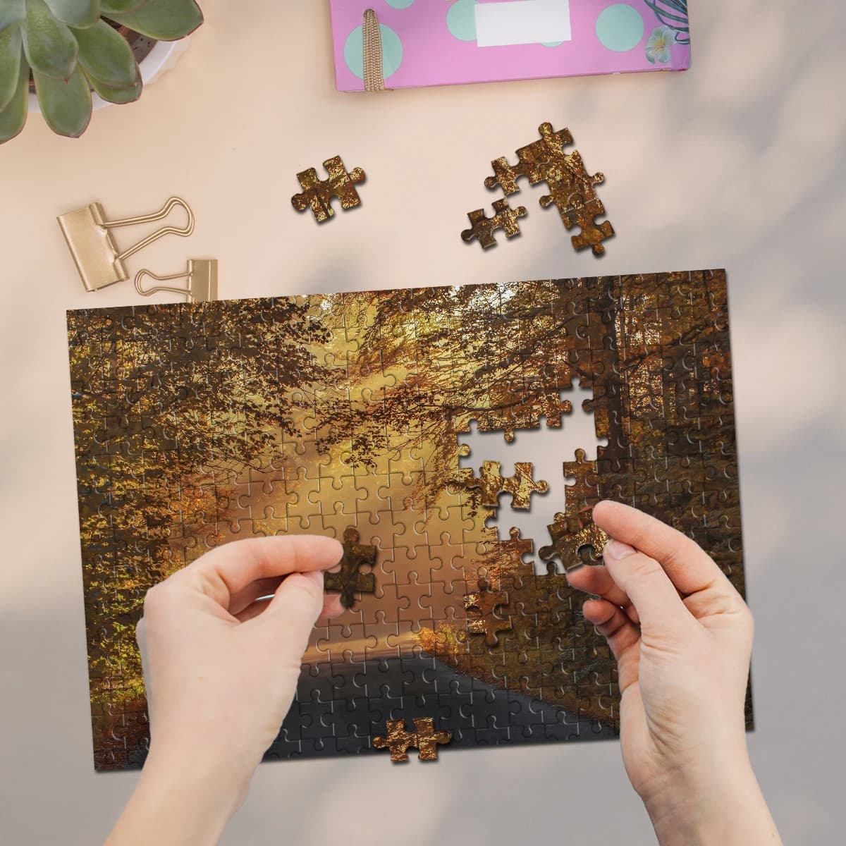 35/300/500/1000pcs Personalized Custom Photo Puzzle wedding photos Customize Jigsaw Puzzle For CouplesCouples Family Christmas