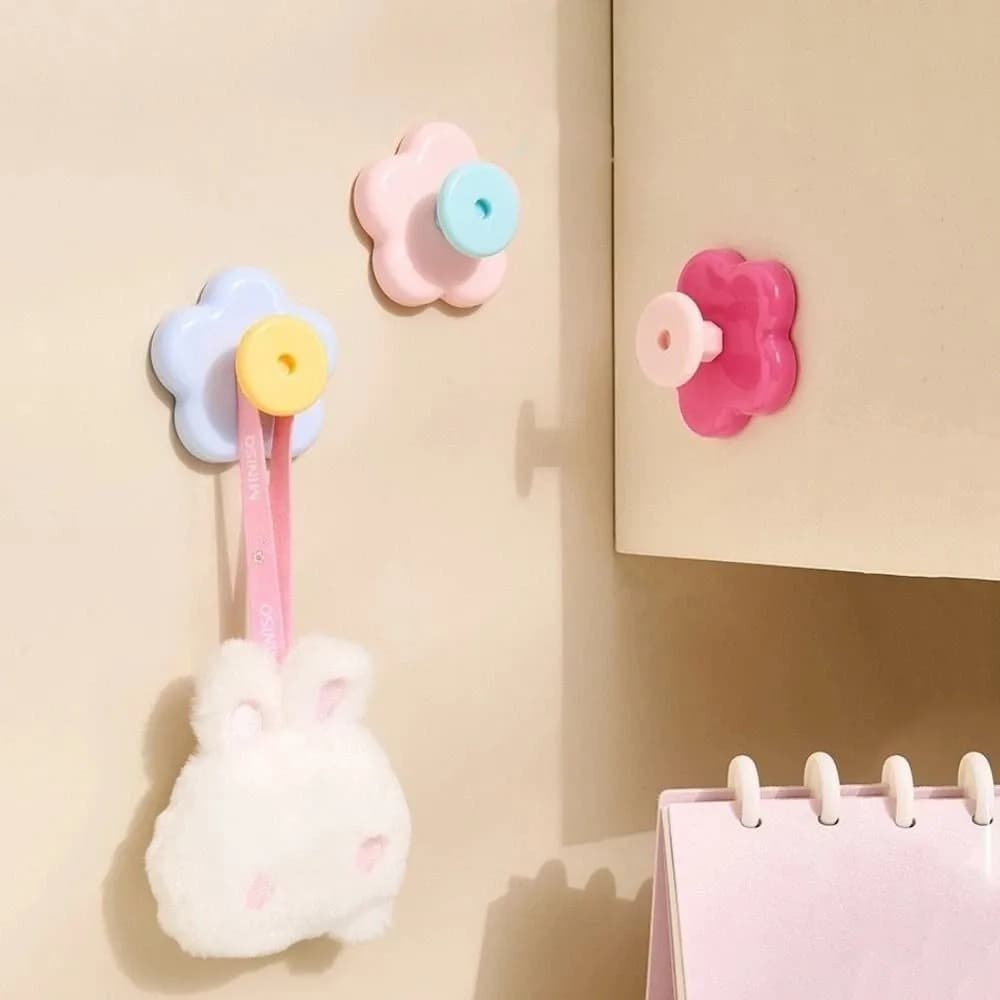 Set di 4 Ganci Multifunzionali a Ventosa Senza Foratura, Ganci Decorativi da Parete per Fiori, Impermeabili, Portasciugamani per Bagno