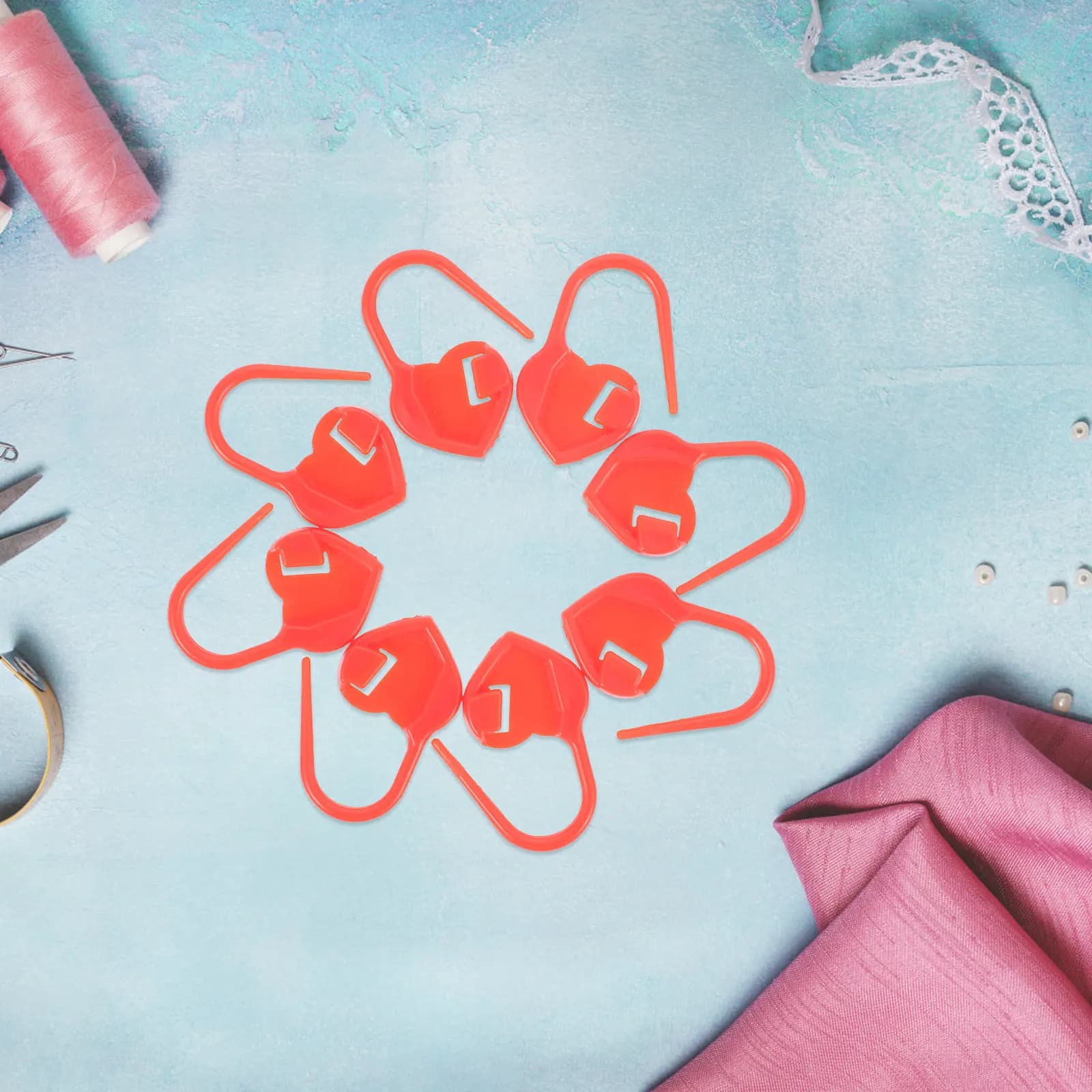 100 Pezzi Clip per Ferri da Maglia Antiscivolo in Plastica, Segnapunti Leggeri per Maglioni, Strumenti per Uncinetto e Lavori Artigianali
