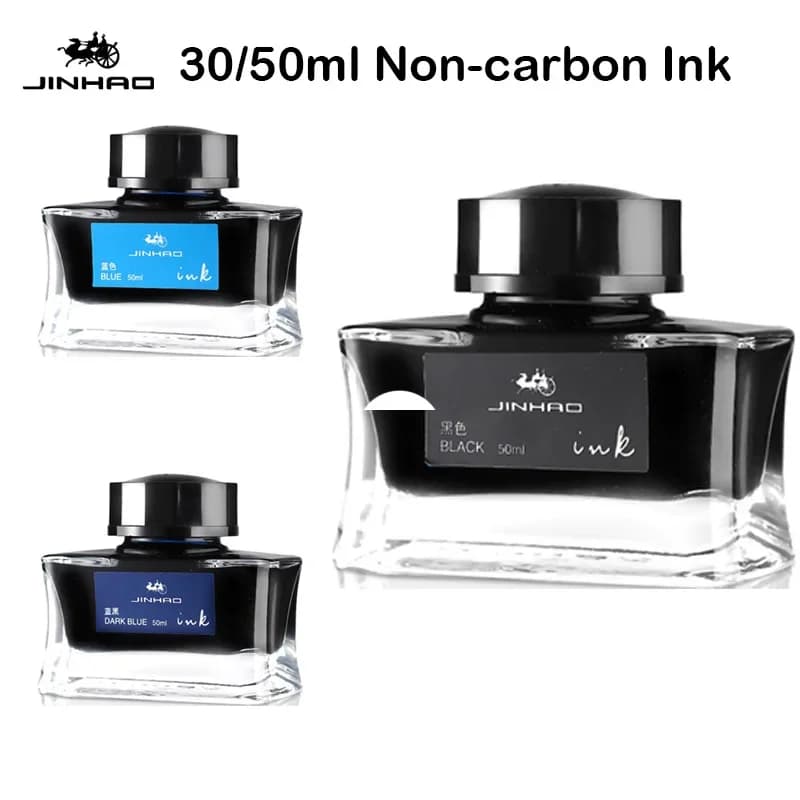 JINHAO 50/30ml Muilt Color Signature Pen Ink Fountain Pen Glass Bottled Ink Refill Cartridge School Writing Supplies Stationery