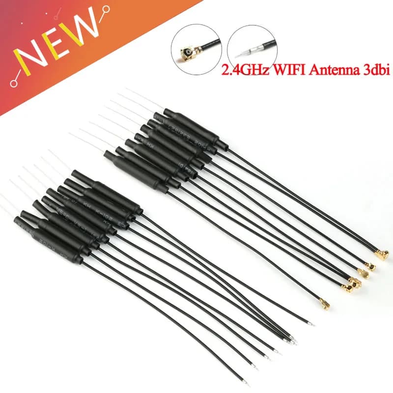 10 pz/1 pz 2.4GHz 2.G Antenna WIFI 3dbi UF.L IPX Connettore Ottone Antenna Interno 15 cm Lunghezza 1.13 Cavo HLK-RM04 ESP-07