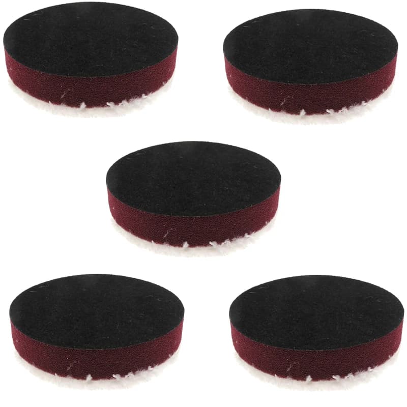 1/3/5 pz 5 pollici microfibra lucidatura durevole tampone di cera per auto 125mm gancio e anello di supporto per la rimozione dell'ossidazione dei graffi doppio tampone di lucidatura