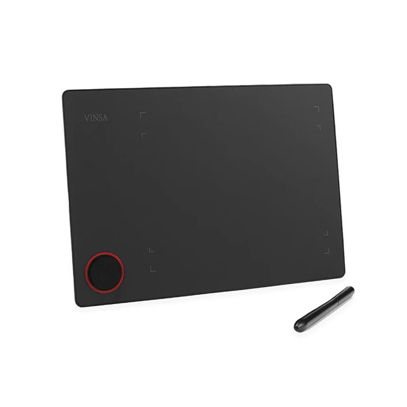 Graphic drawing board, large drawing board 7.48x5.71 inches with 4 hot keys, passive stylus of 8192 pressure levels