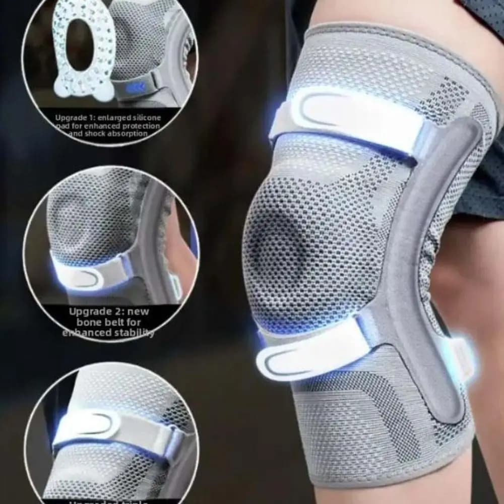Elastic Sports Knee Pads Breathable Safety Nylon Knee Brace Leg Brace Protector Ajustable Strap Silicone Patella Strap Men Women