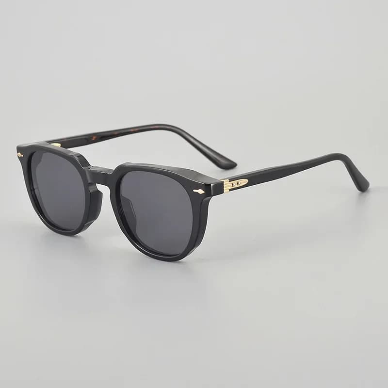 Occhiali da sole firmati di marca fatti a mano in acetato da viaggio Occhiali ovali con montatura grande JMMPD03 Protezione solare UV alla moda per uomo e donna