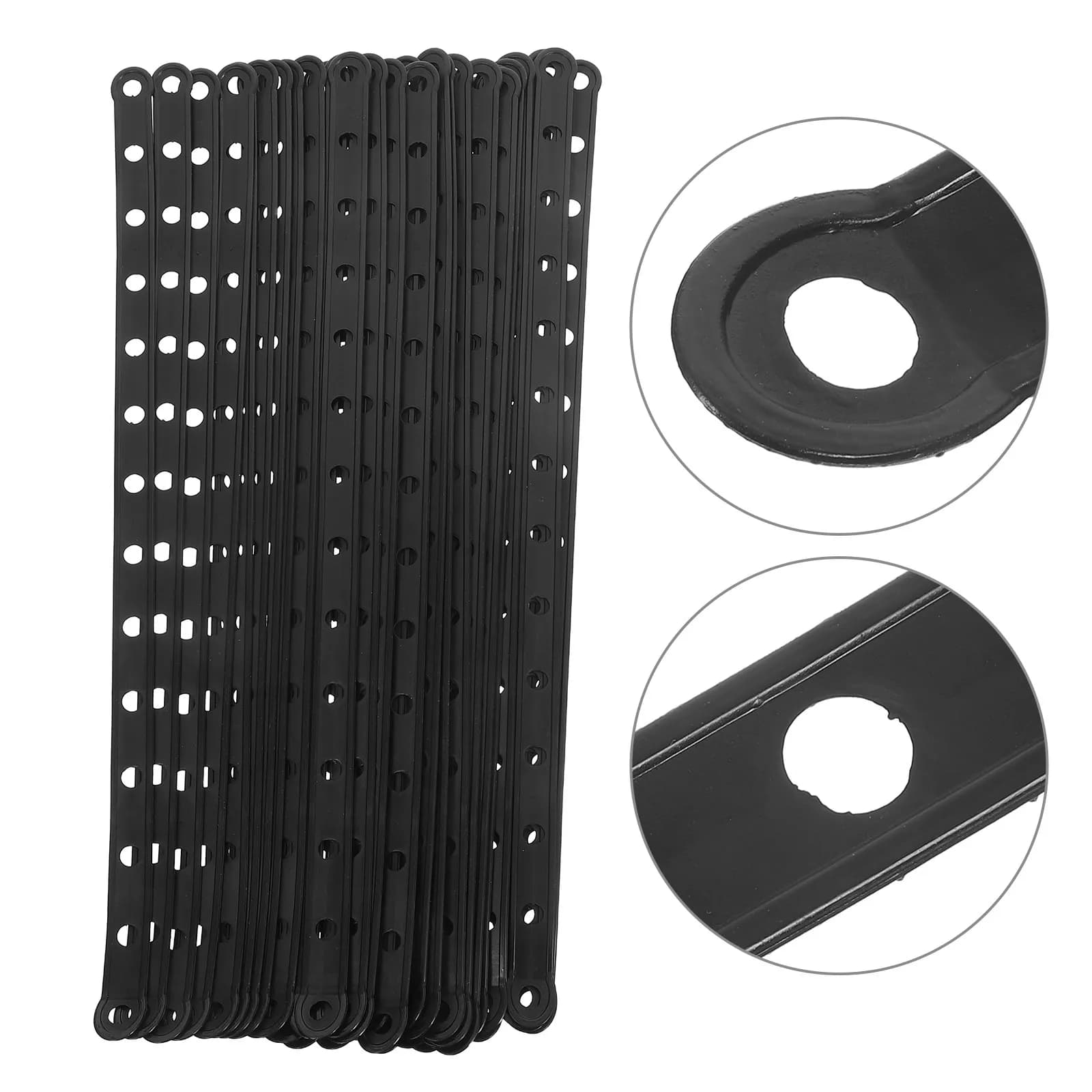 40Pcs Black Plastic Hanger Attachment Strips Versatile Space Saving Organizer Strong Load Capacity Hanger Extender for Clothes