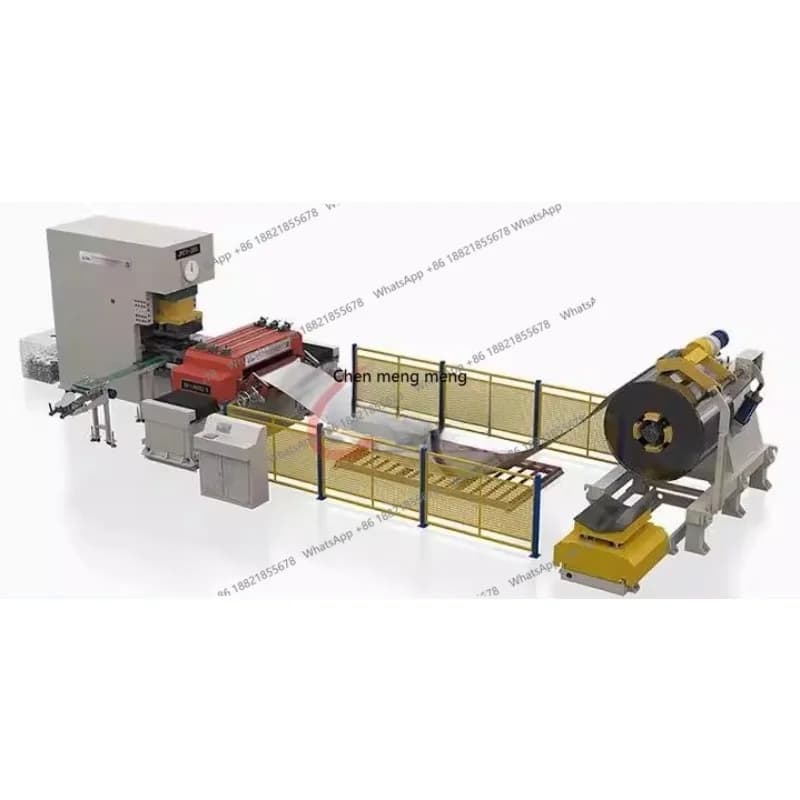 Pendolo parziale in materiale bobina su larga scala e linea di produzione rotonda Bloccaggio automatico di punzonatura di ricambi auto