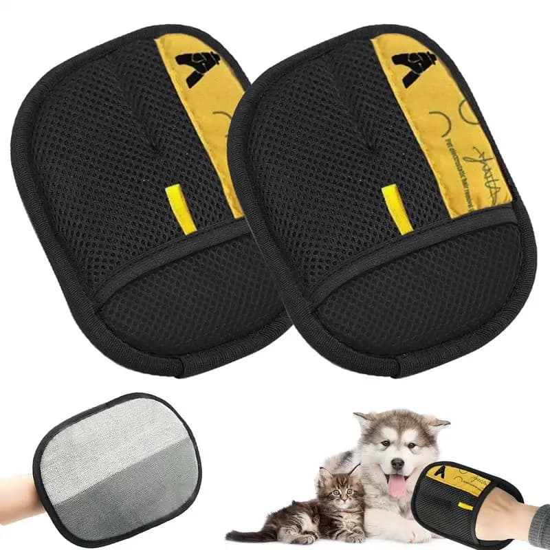 Guanti antistatici per la rimozione dei peli degli animali domestici Gatti riutilizzabili Guanti per toelettatura e spargimento di cani 2 pezzi / set per la pulizia dei capelli dei vestiti del divano