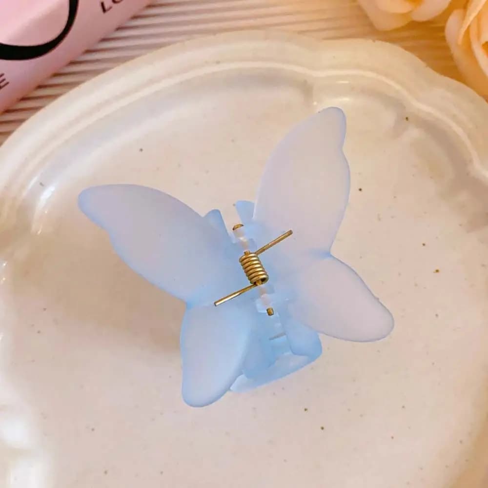 Acrylic Hairpin Frosted Butterfly Hair Claw Animals Banana Clip Butterfly Hair Clip Hair Accessories Candy Color